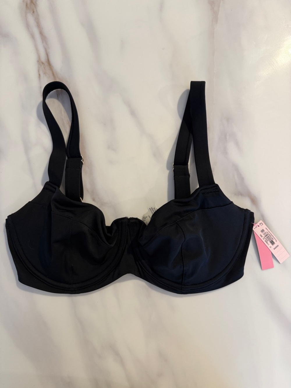 NEW Victoria's Secret Underwire Bikini Top bra fit 34DDD 34 DDD 34F 34 F Black